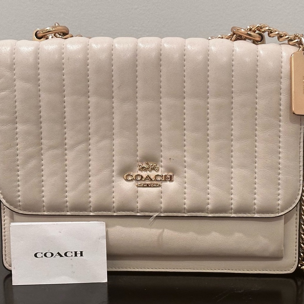 Coach Ivory Quilted Crossbody Bag